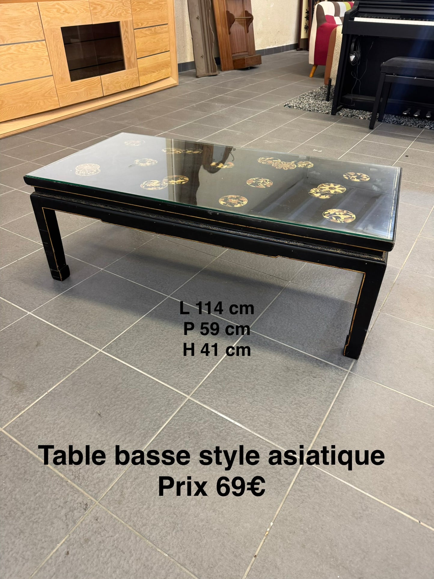 Table basse style asiatique