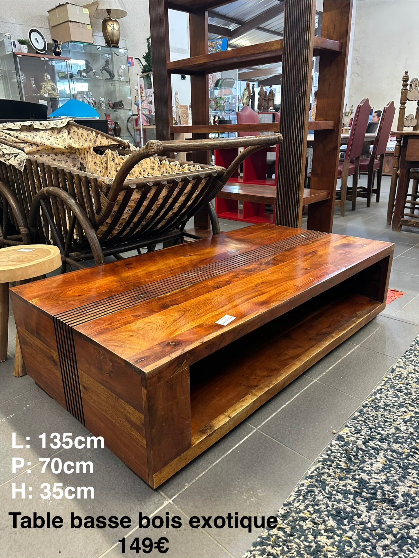 Table basse bois exotique 063540