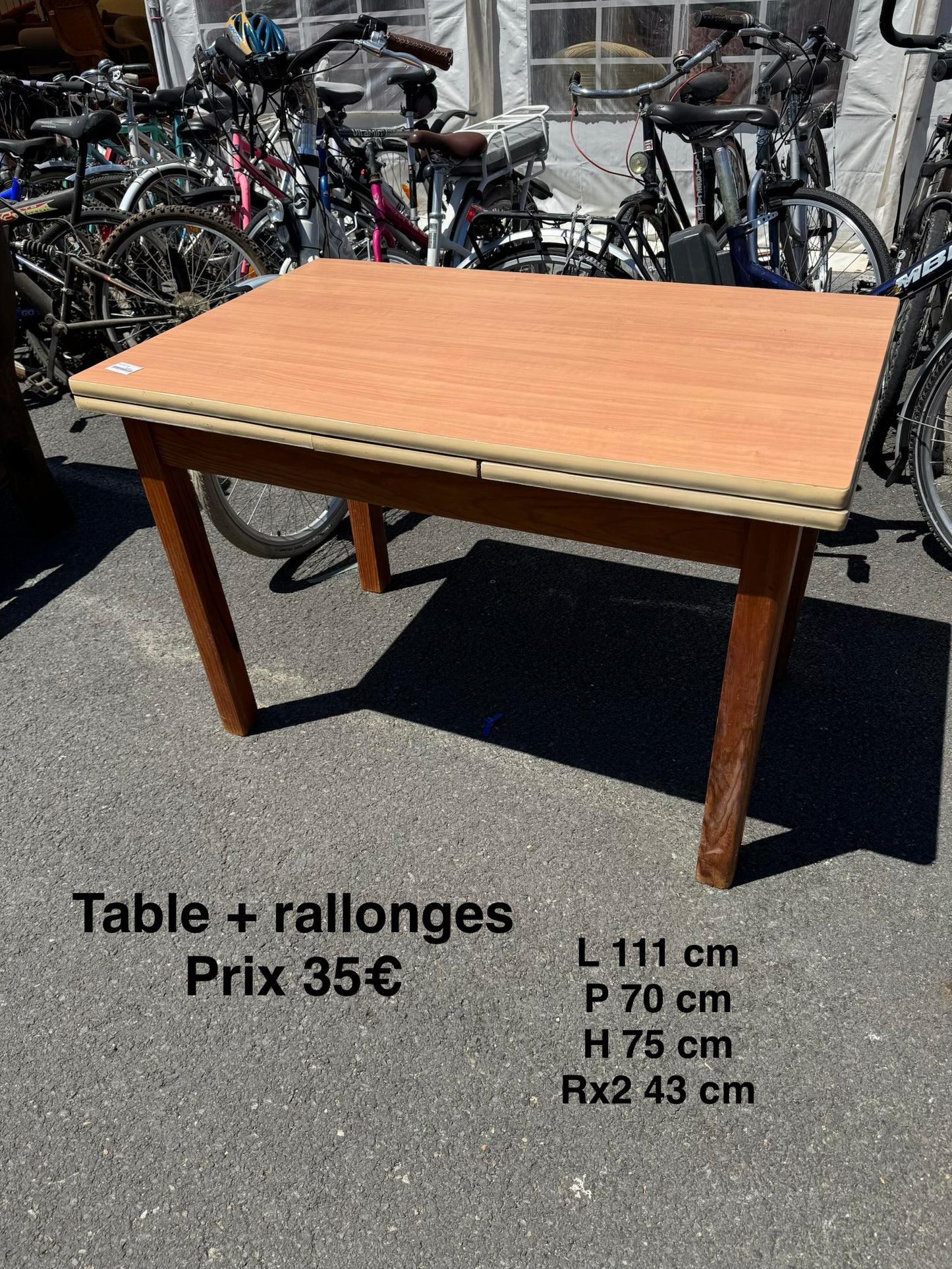 Table + rallonges 064931