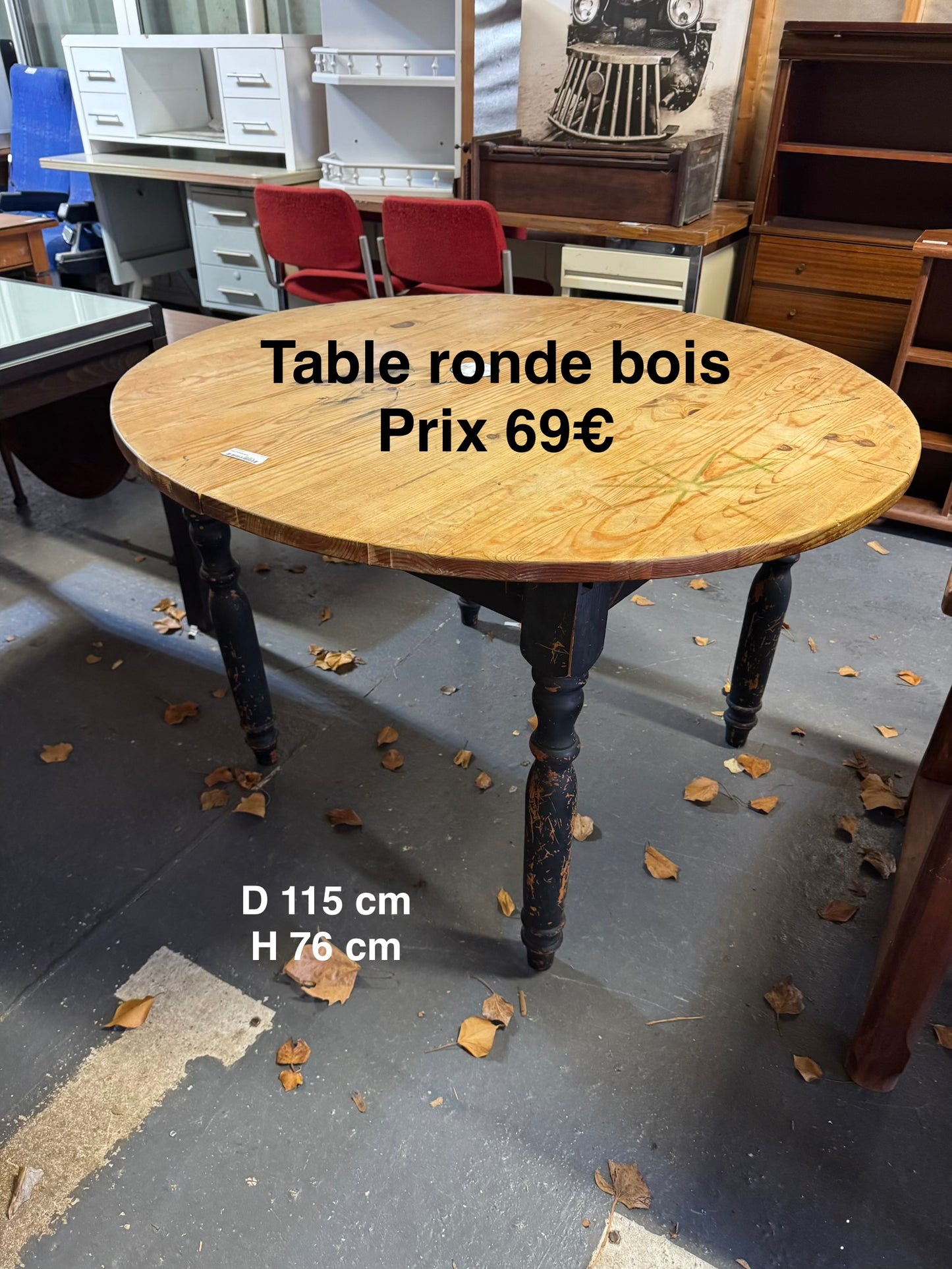 Table ronde bois 051462