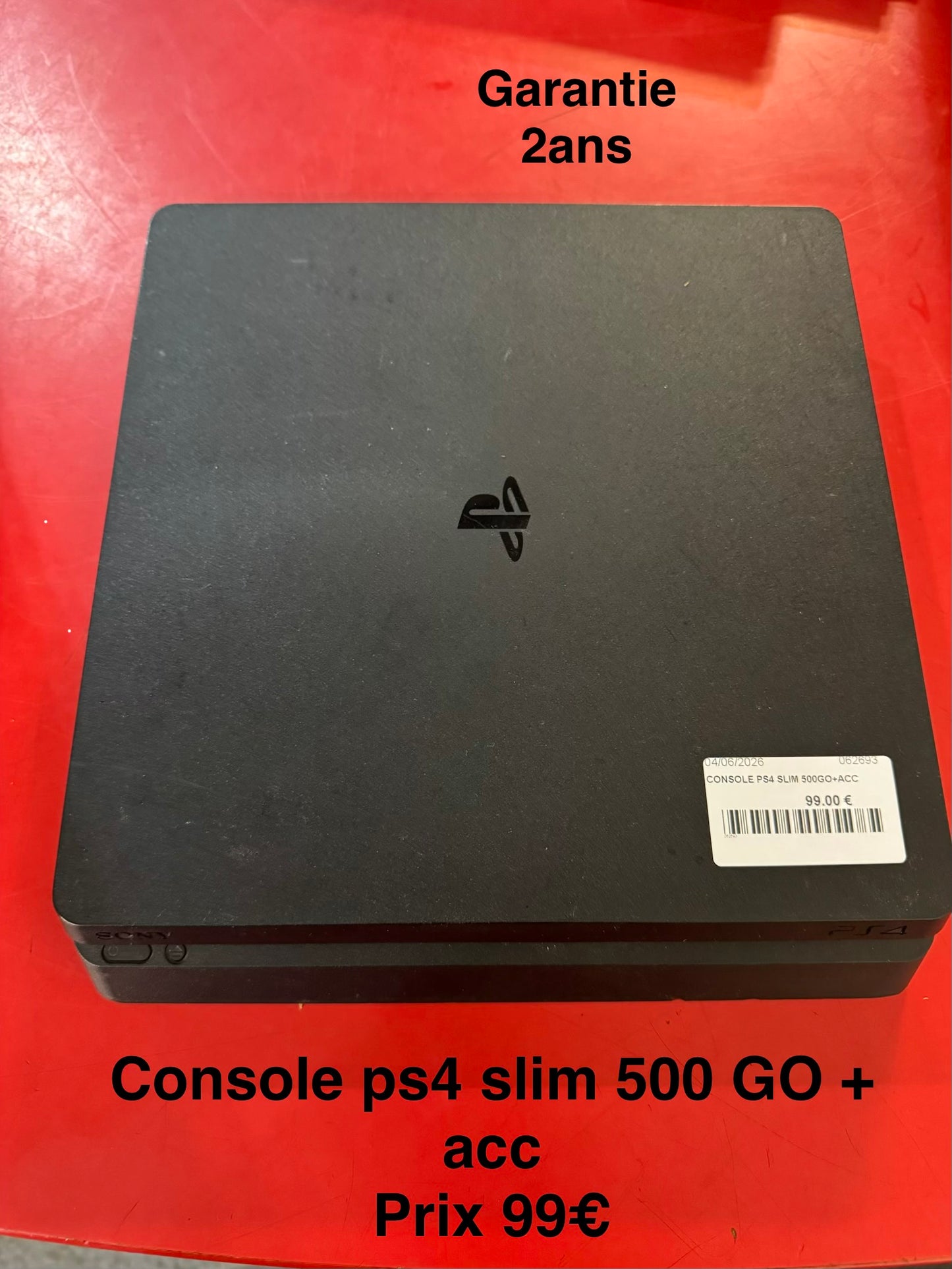 Console ps4 slim 500 GO + acc 062693