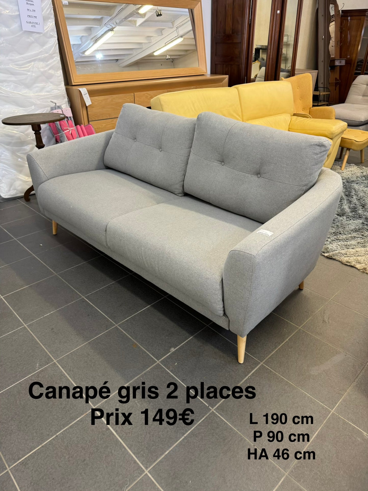 Canapé gris moderne 063244