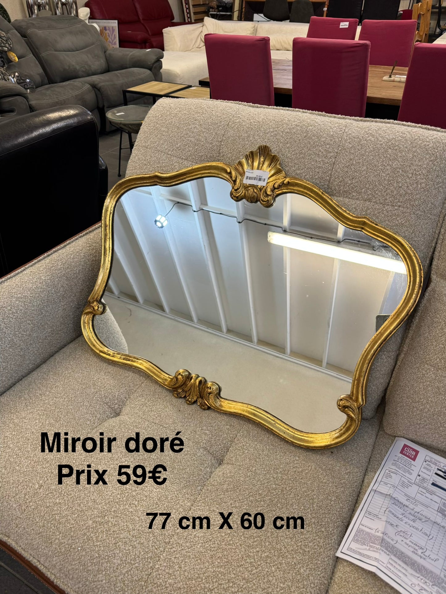 Miroir doré 062573