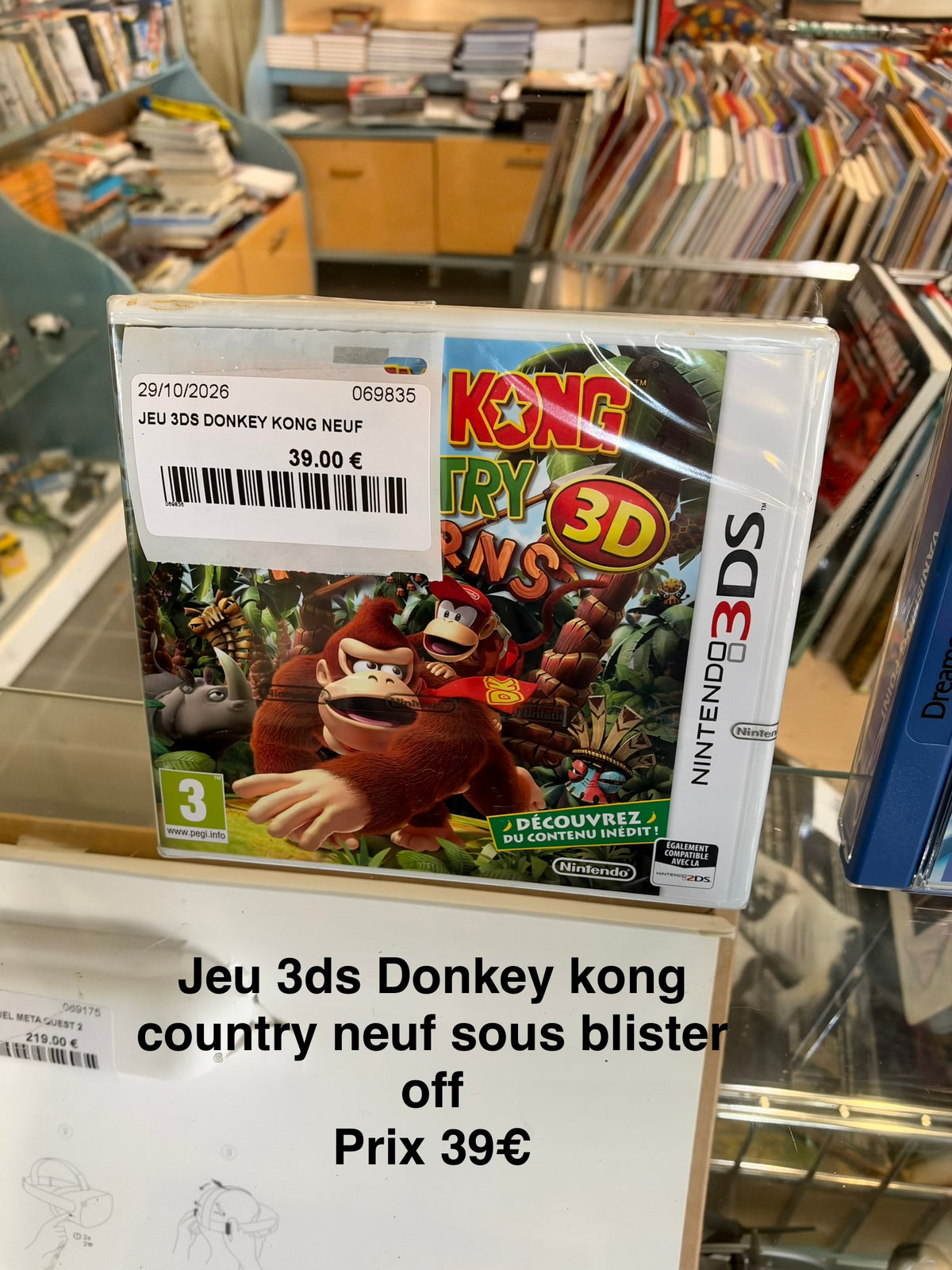 Jeu 3ds donkey kong neuf sous blister 069835