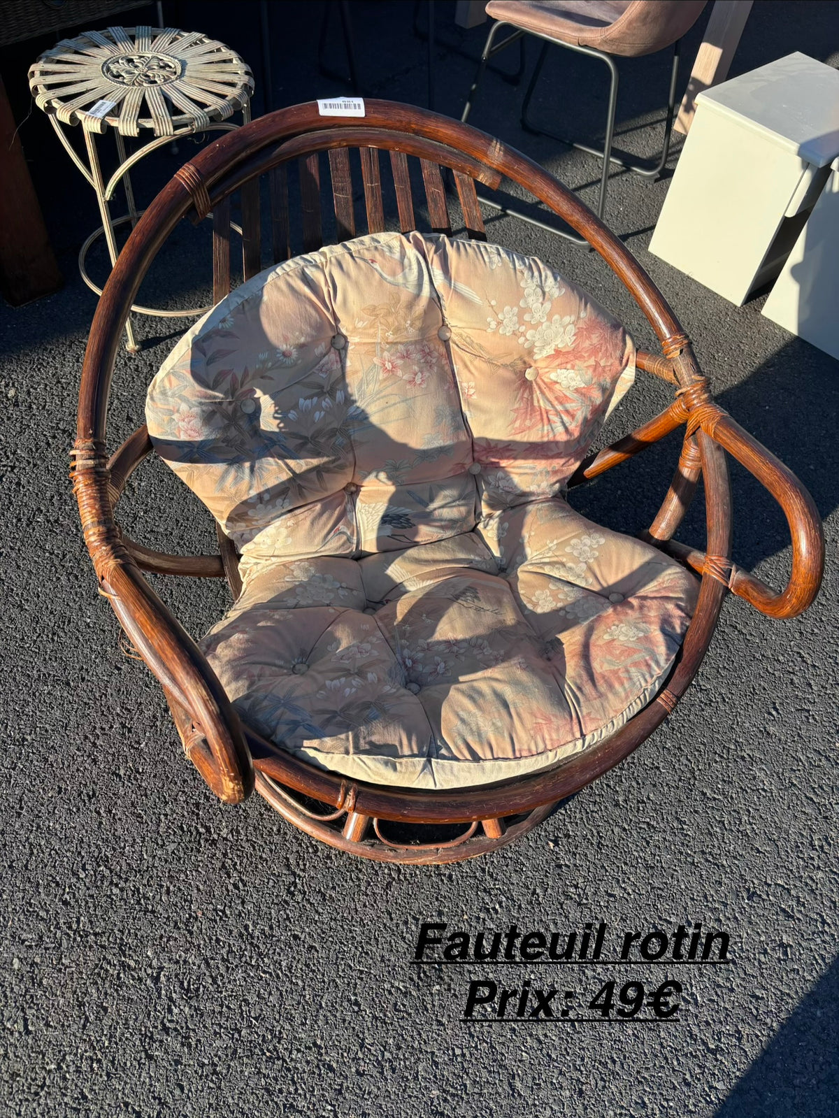 Fauteuil rotin 069767