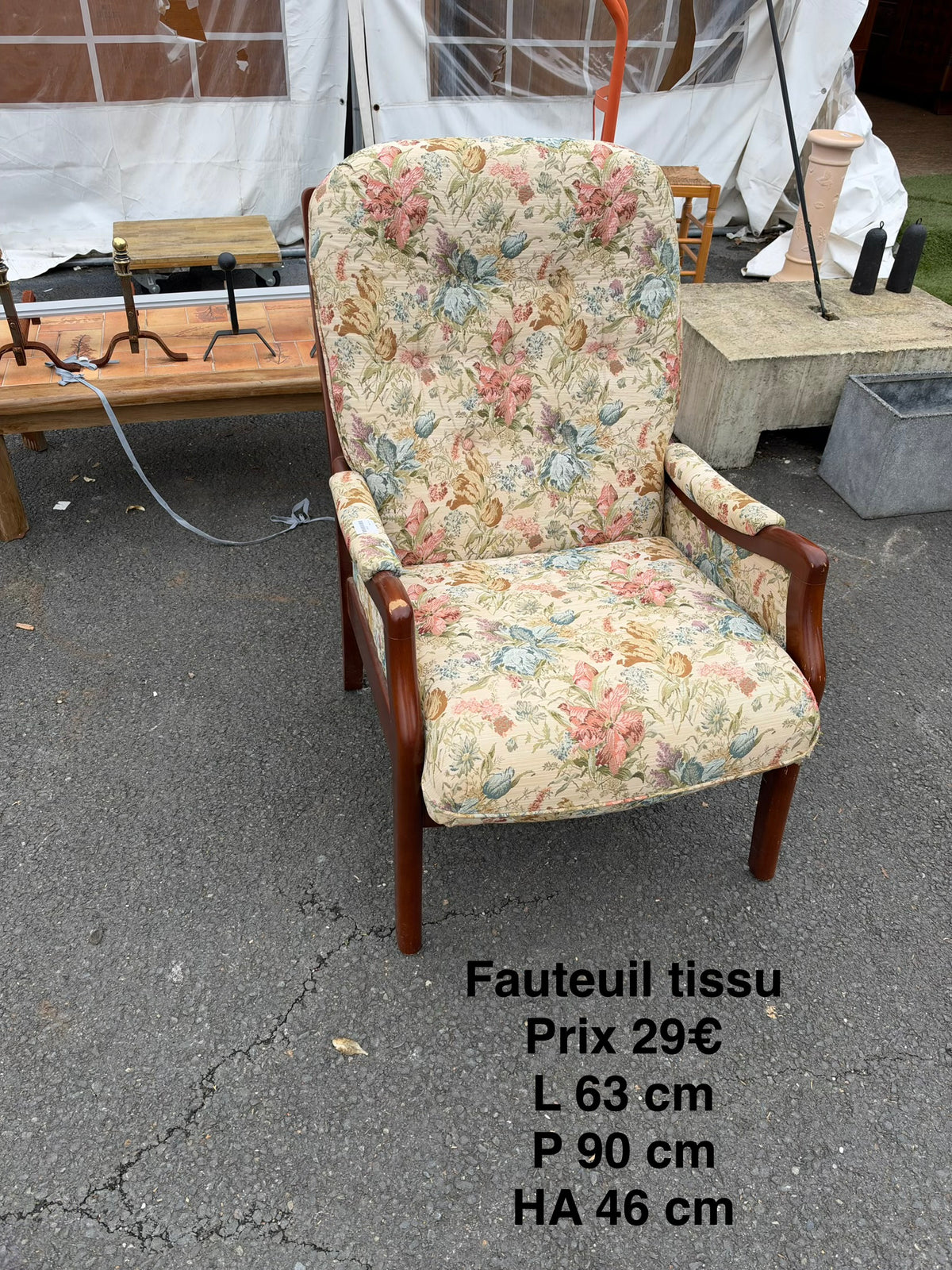 Fauteuil tissu 069407