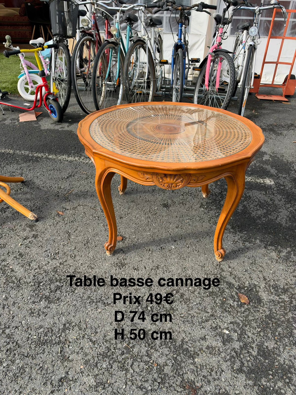 Table basse cannage 069714