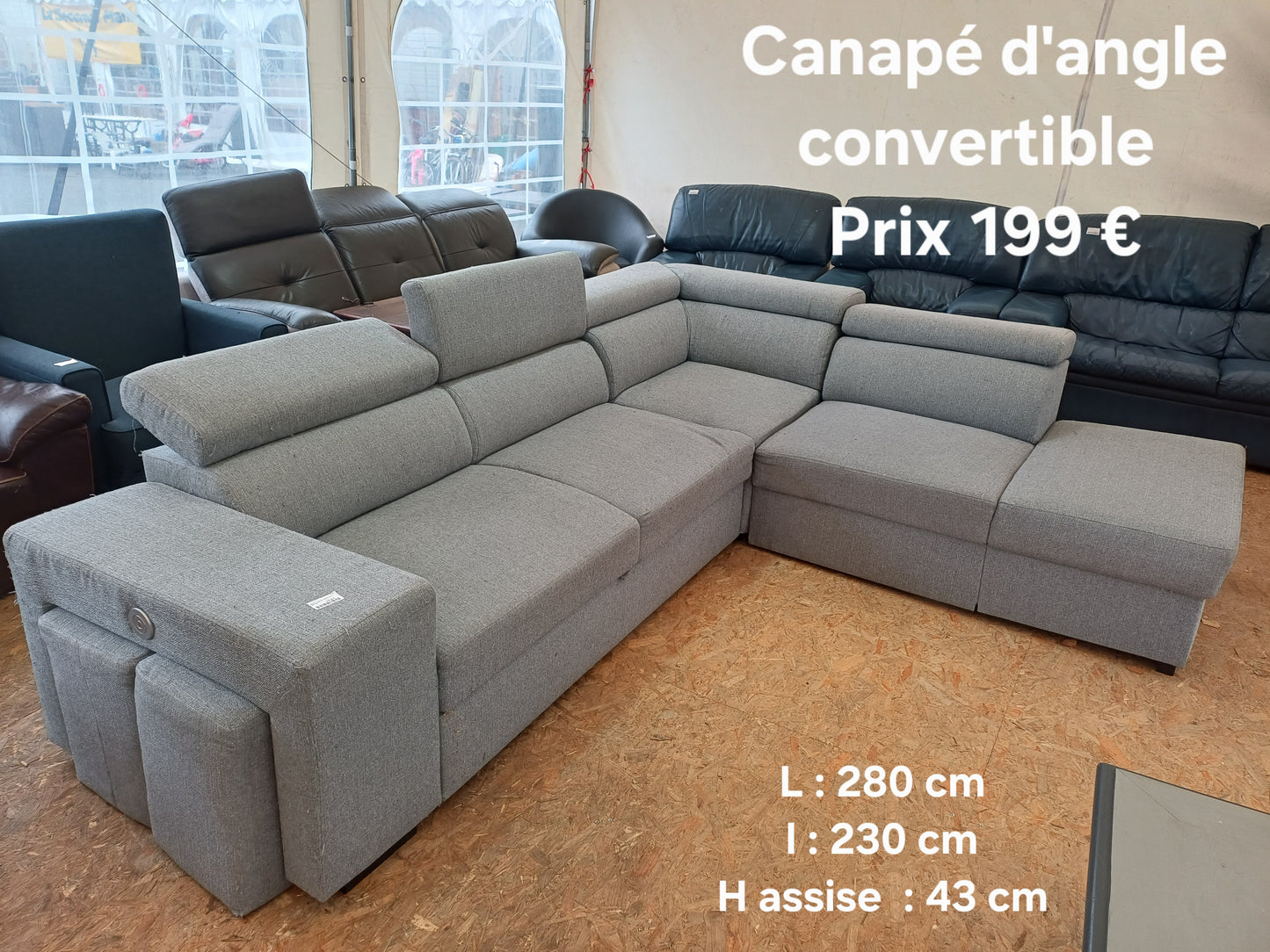 Canapé d'angle convertible 048341