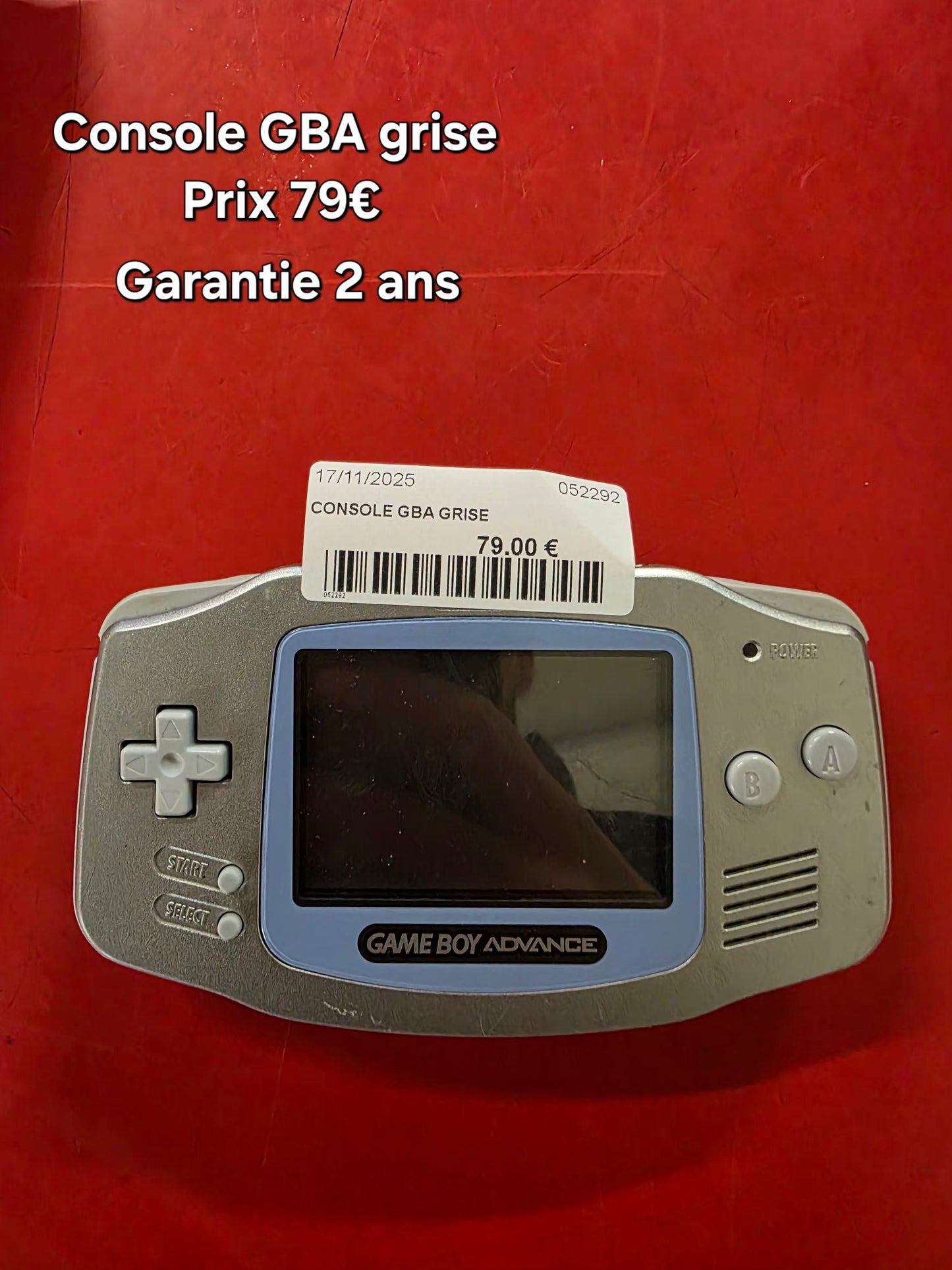 Console GBA grise 052292