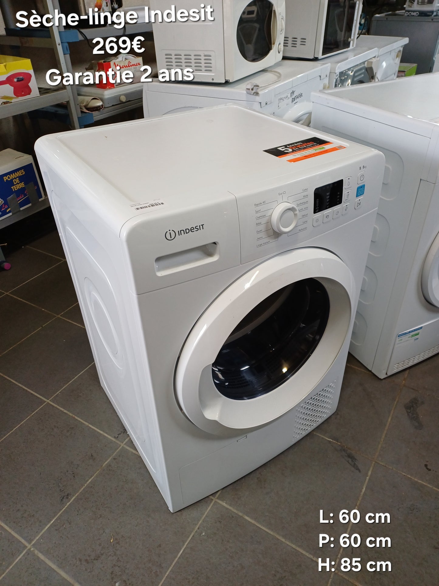 Sèche-linge Indesit 061722 Garantie 2 ans