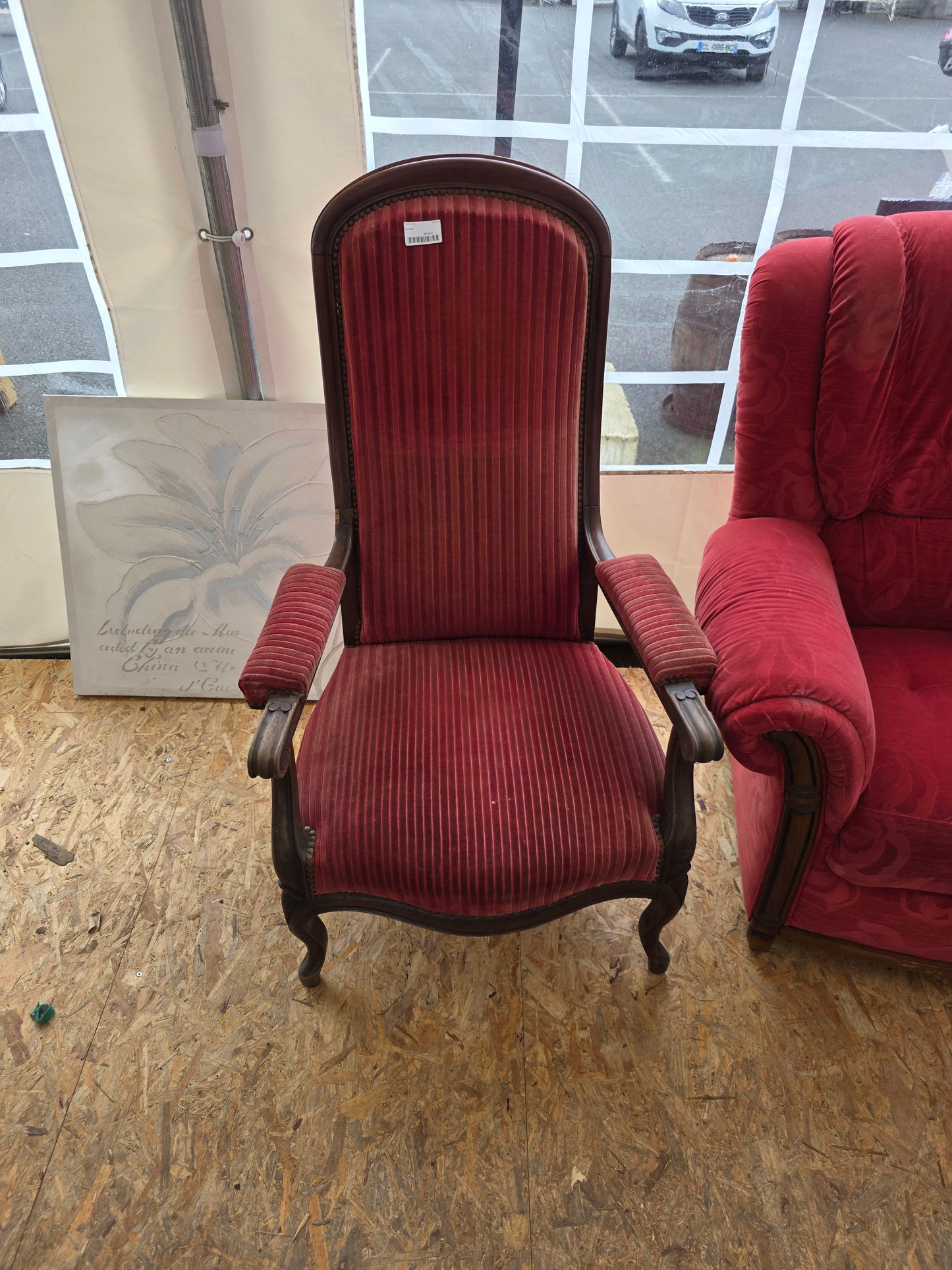 Voltaire tissu rouge 040630