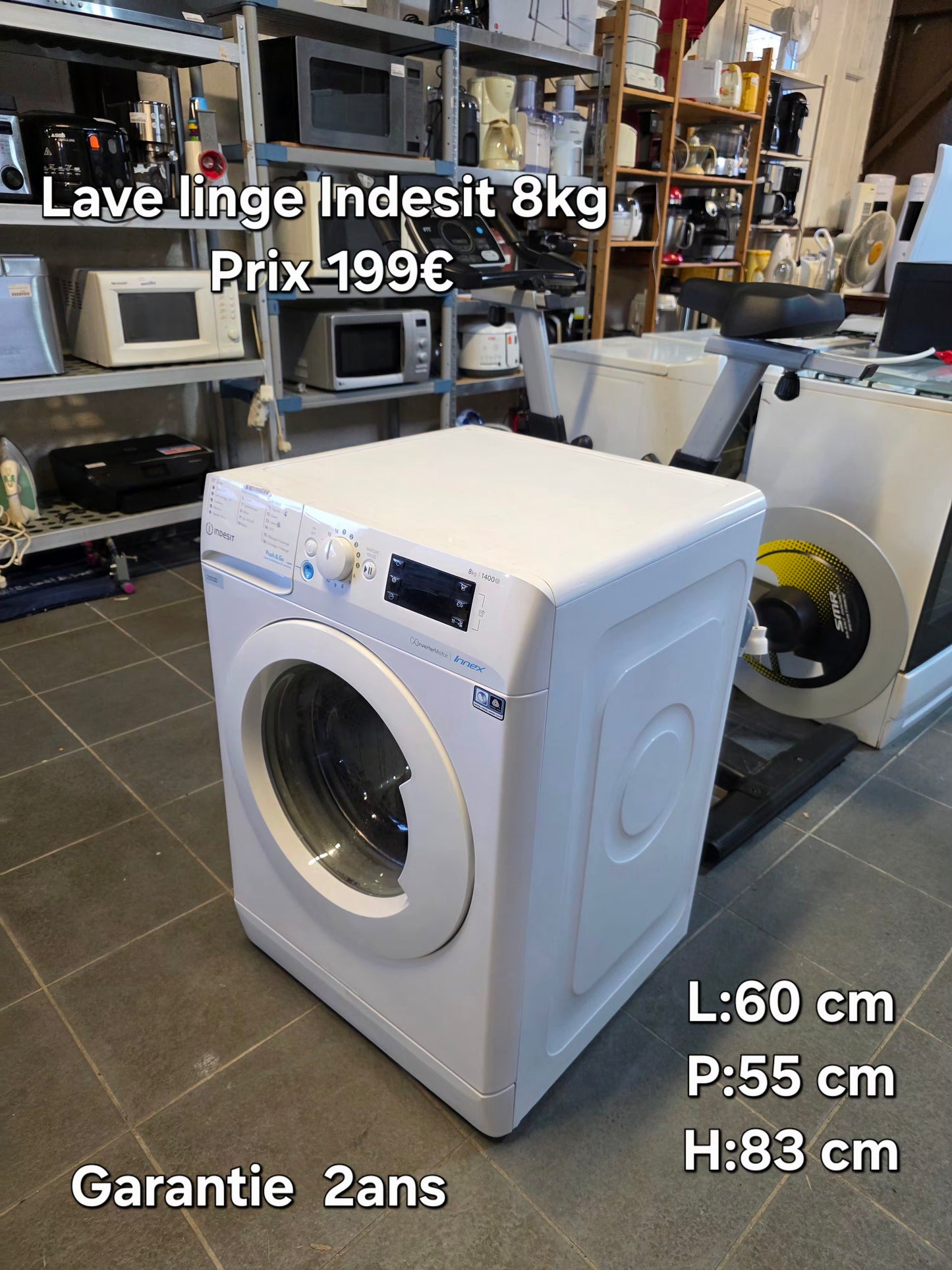 Lave linge Indesit 8kg 052660