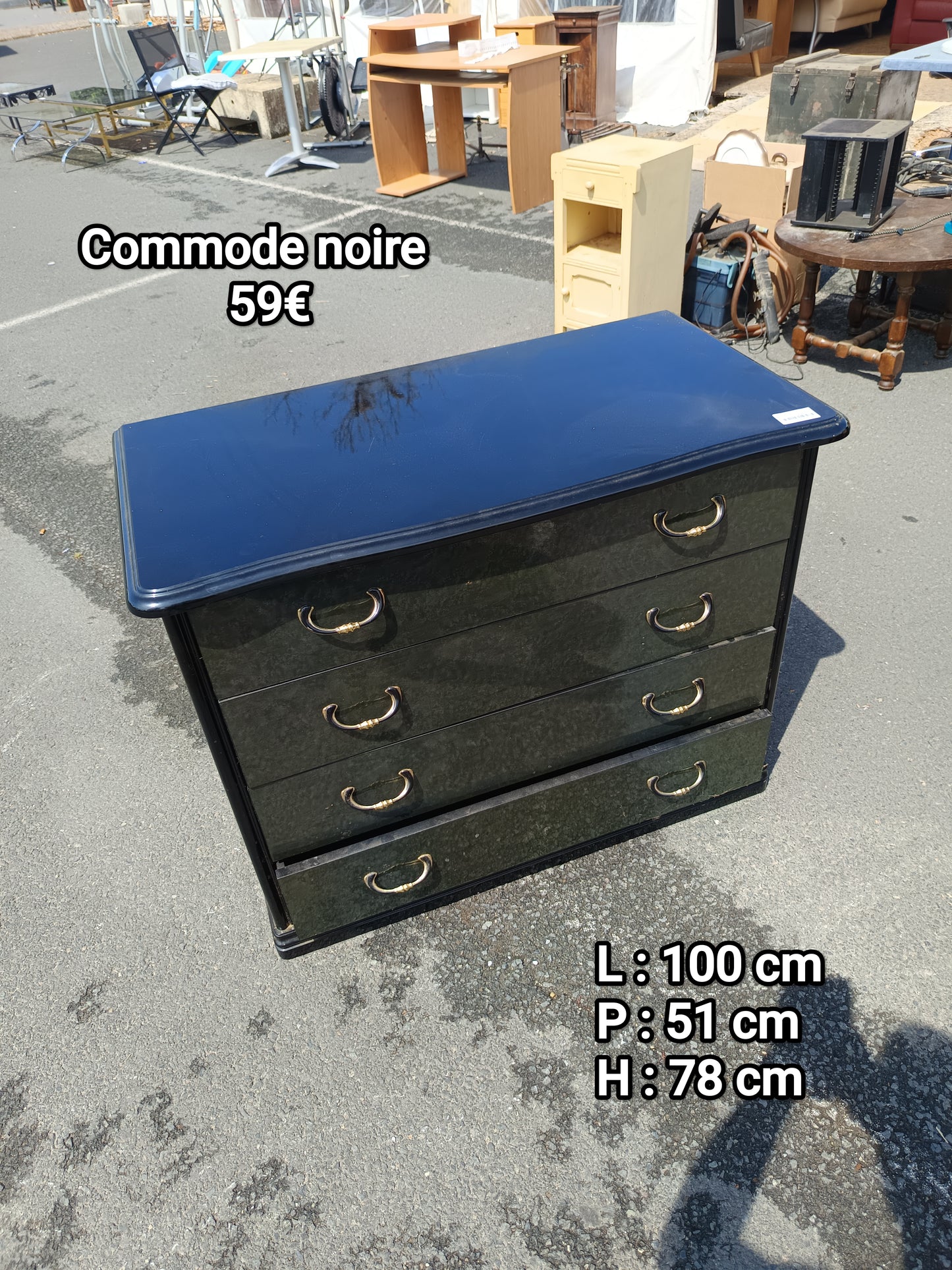 Commode noire 063933