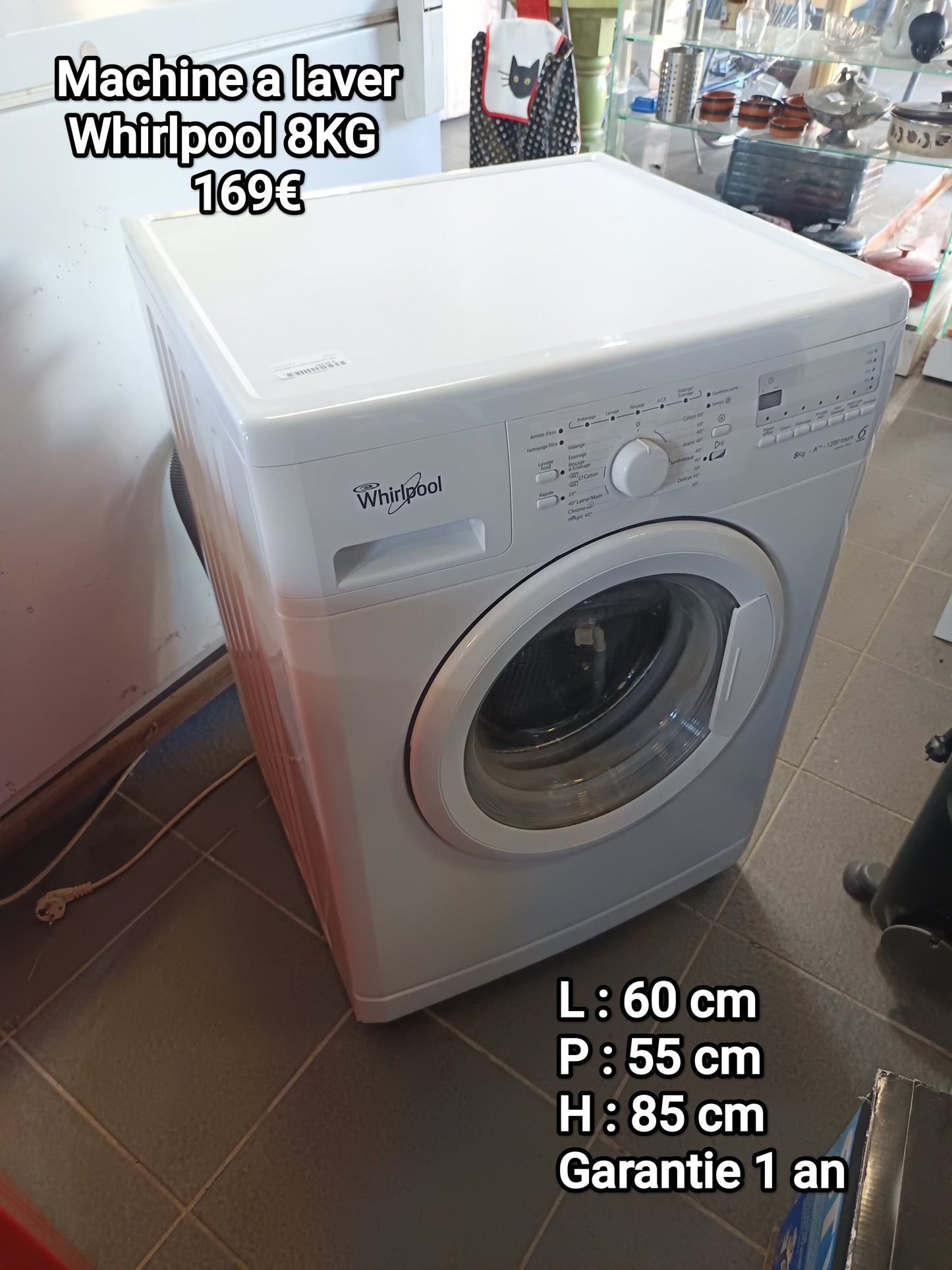 Machine a laver Whirlpool 8KG 065221