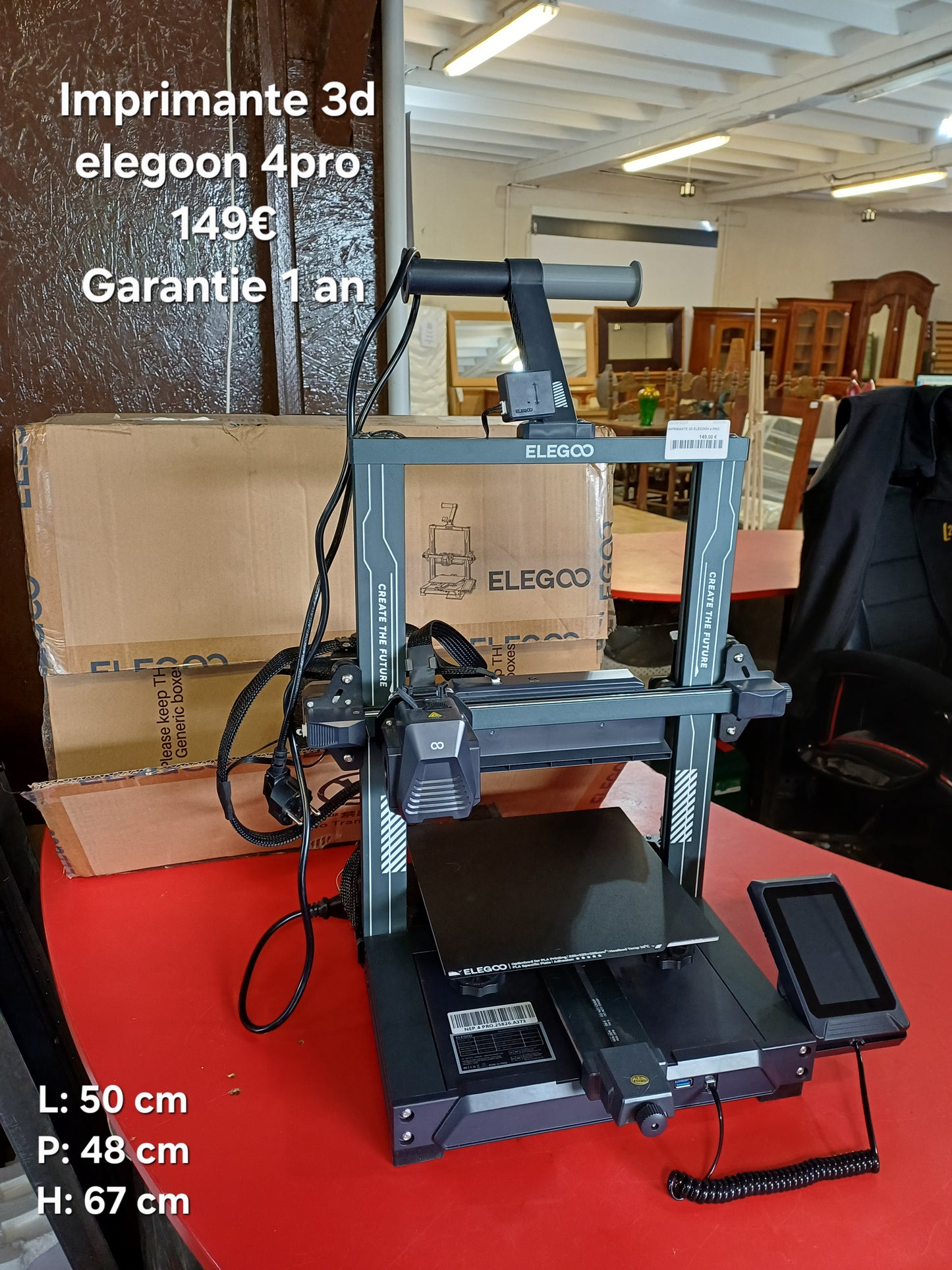 Imprimante 3d elegoon 4pro 063648 Garantie 1 an
