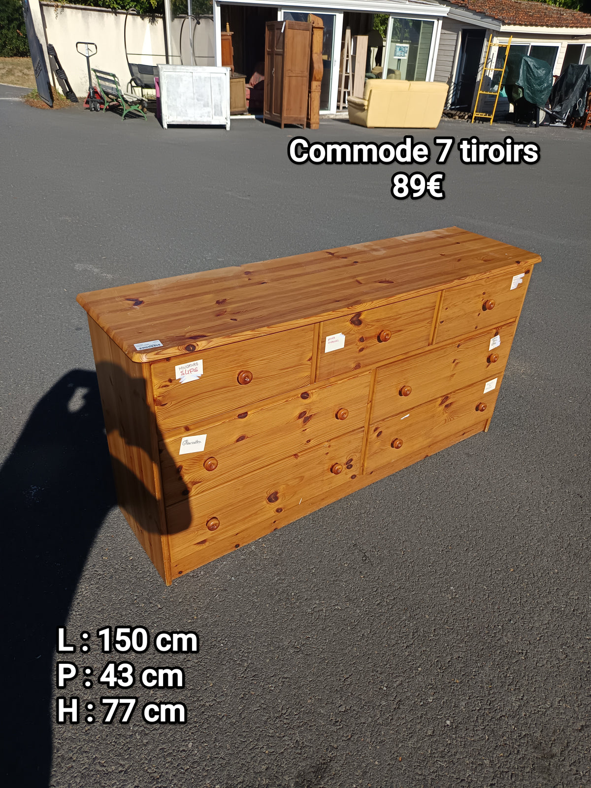 Commode en pin 068218