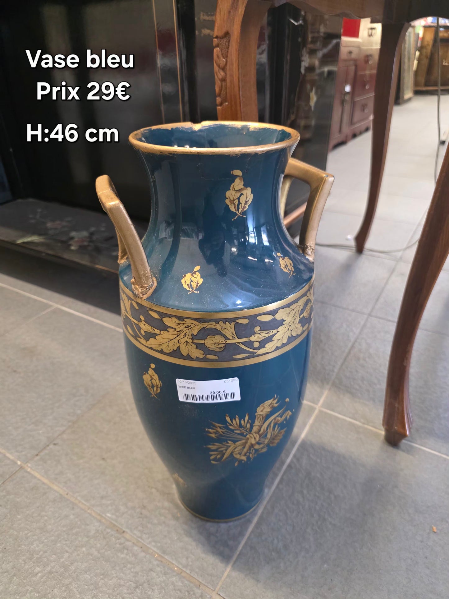 Vase bleu 051090