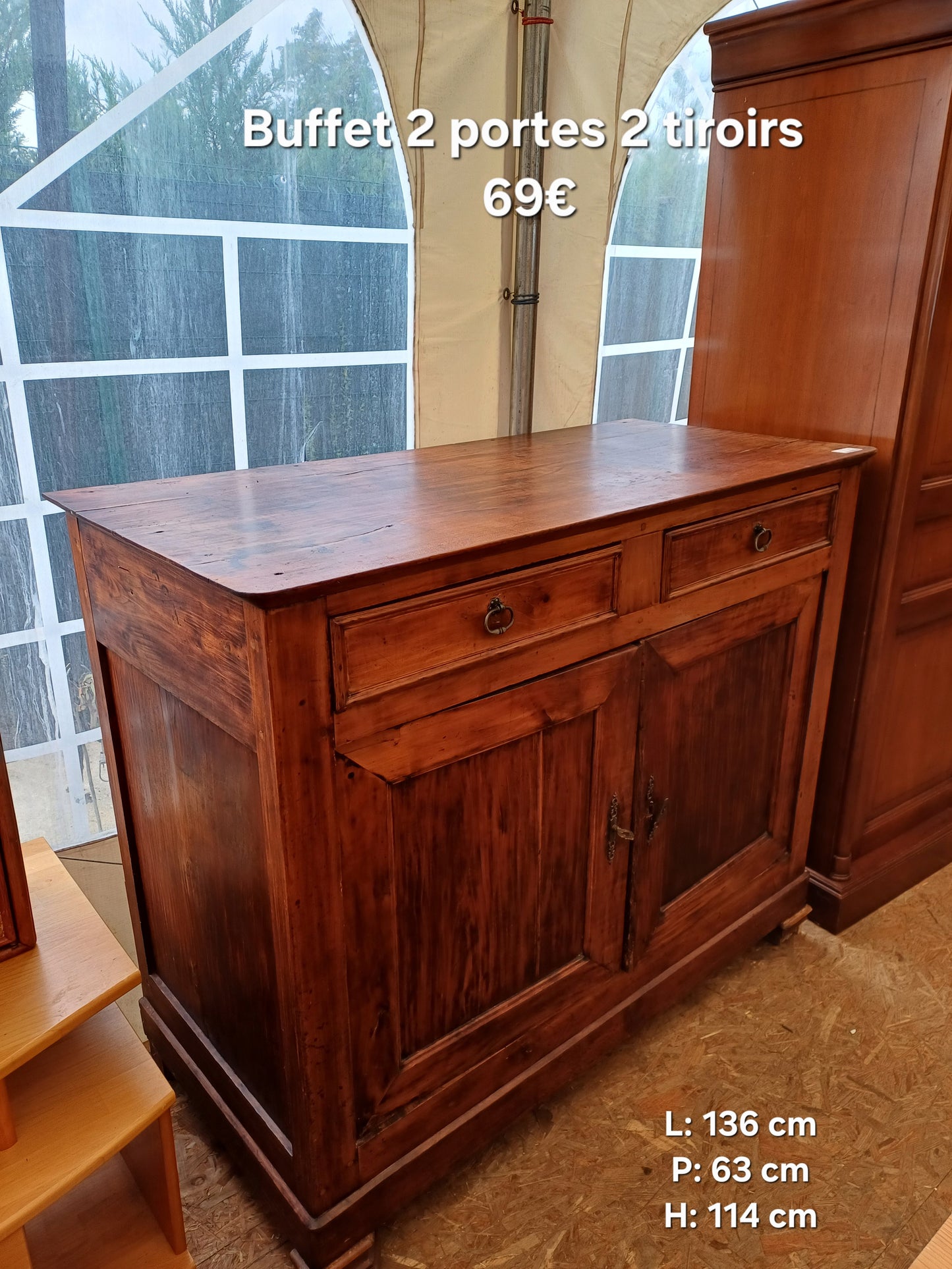 Buffet 2 portes 2 tiroirs 067061