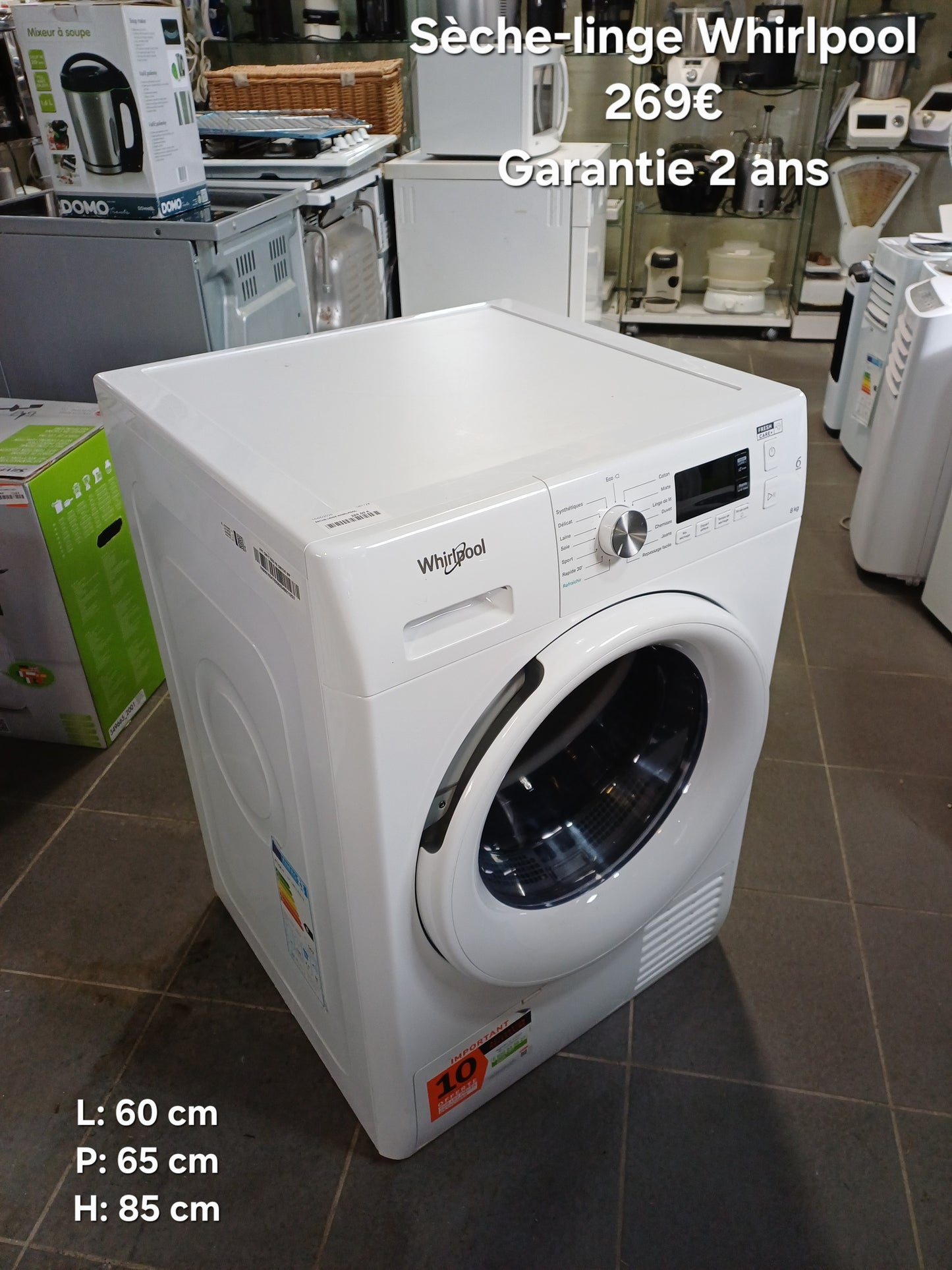 Sèche-linge Whirlpool 061724 Garantie 2 ans