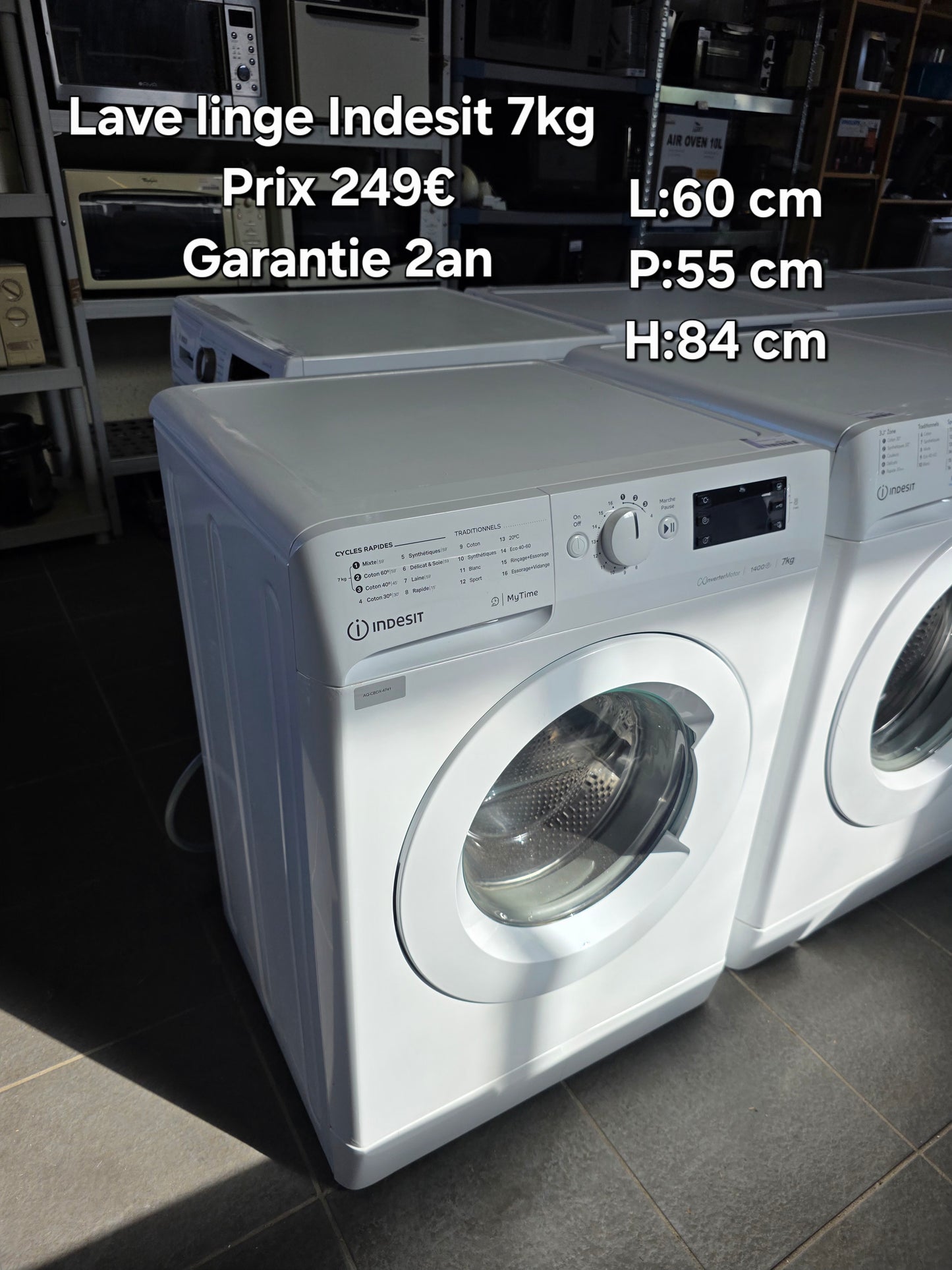 Lave linge indesit 7kg 049740