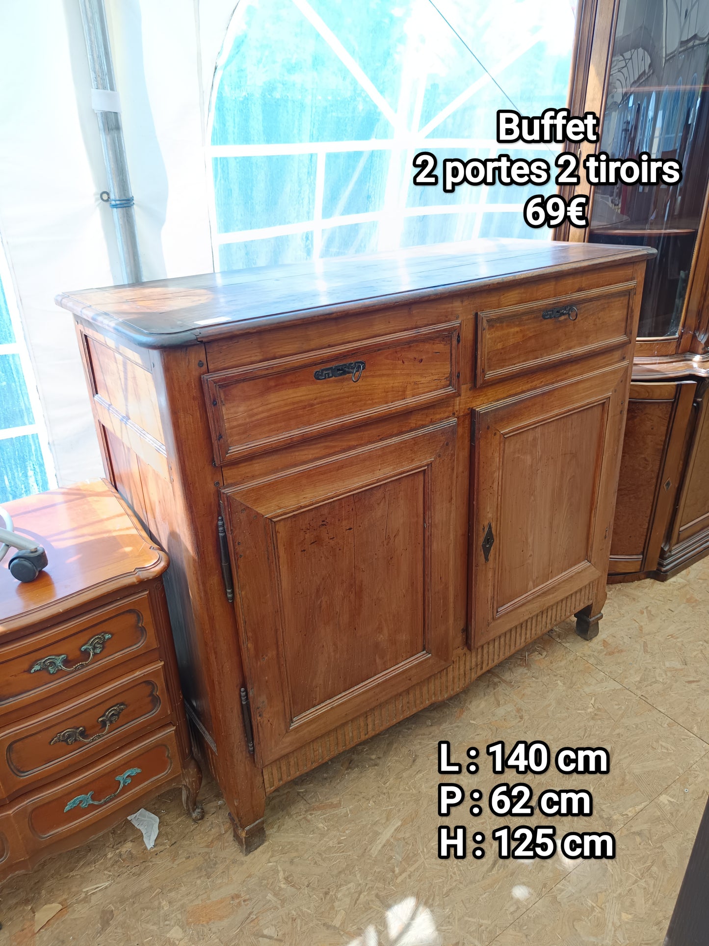 Buffet 2 portes 2 tiroirs 063200