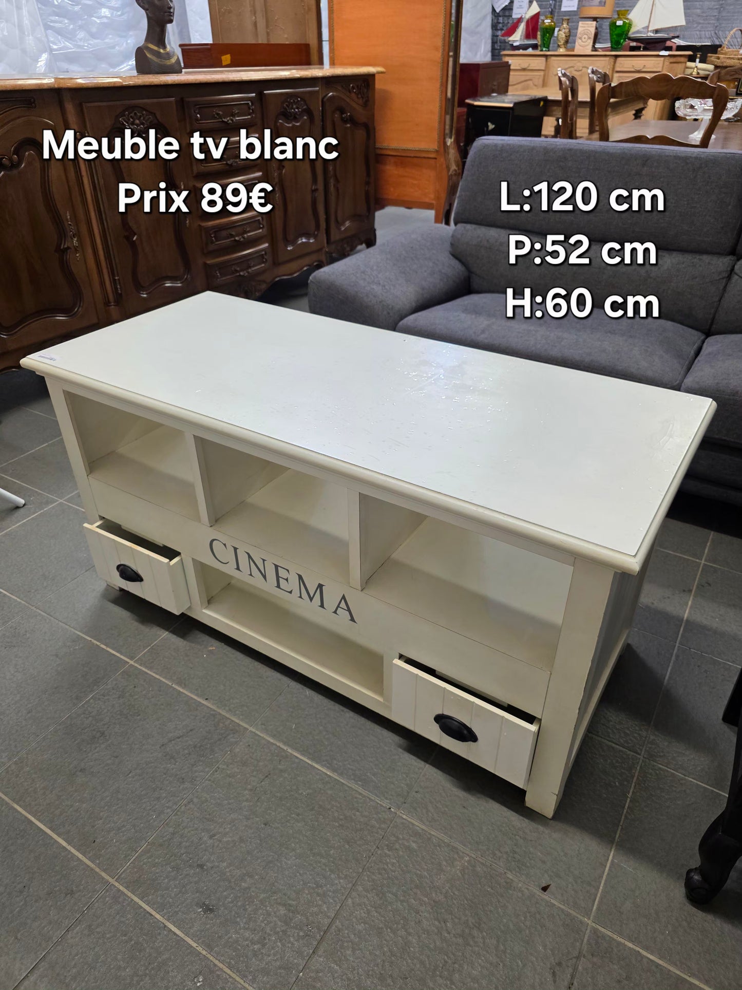 Meuvle tv blanc 052473