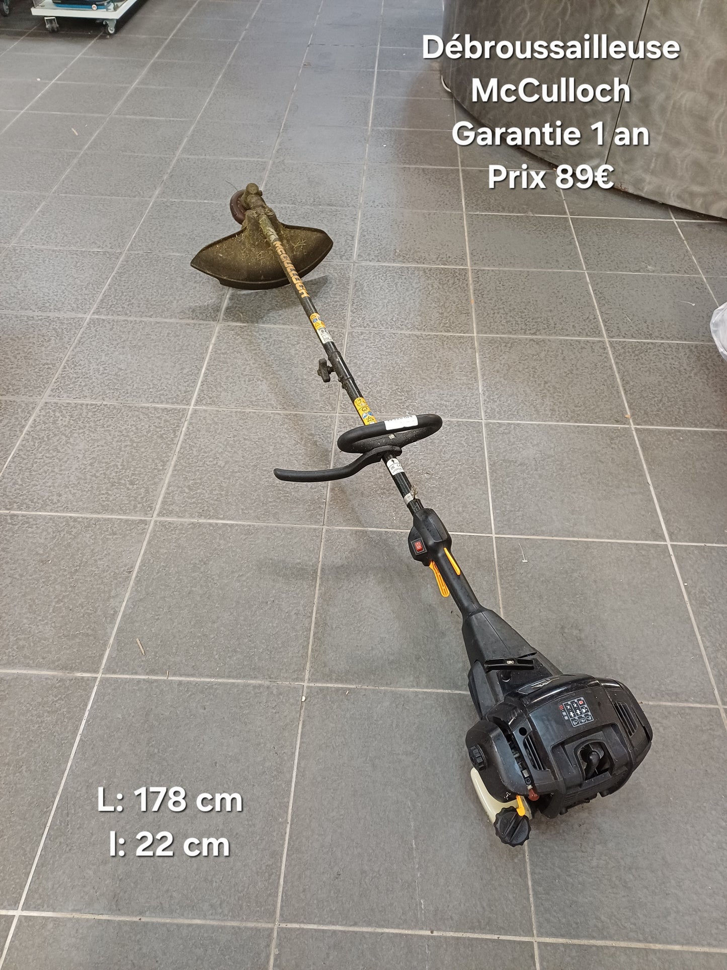Débroussailleuse McCulloch 054407 Garantie 1 an