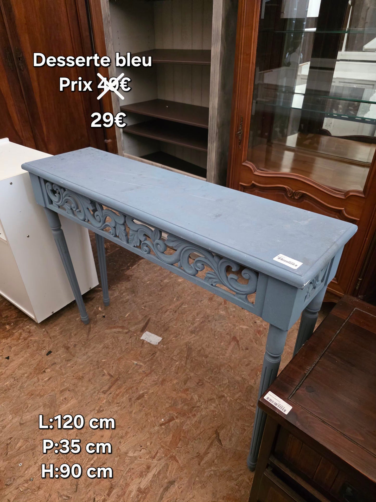 Desserte bleu 055556