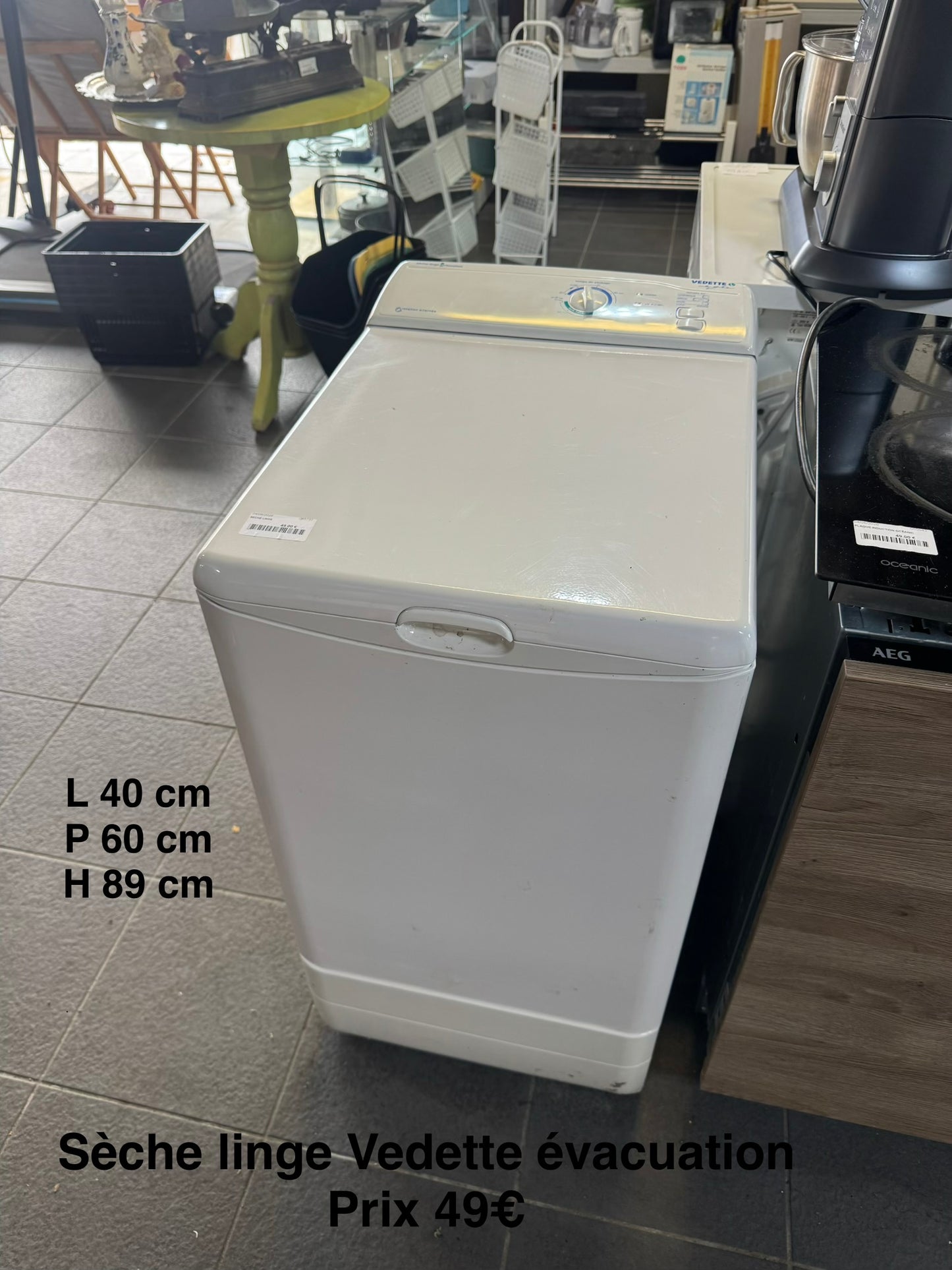 Sèche linge évacuation 065737