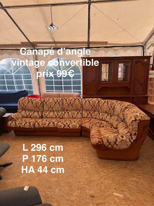 Canapé d’angle vintage convertible 047650