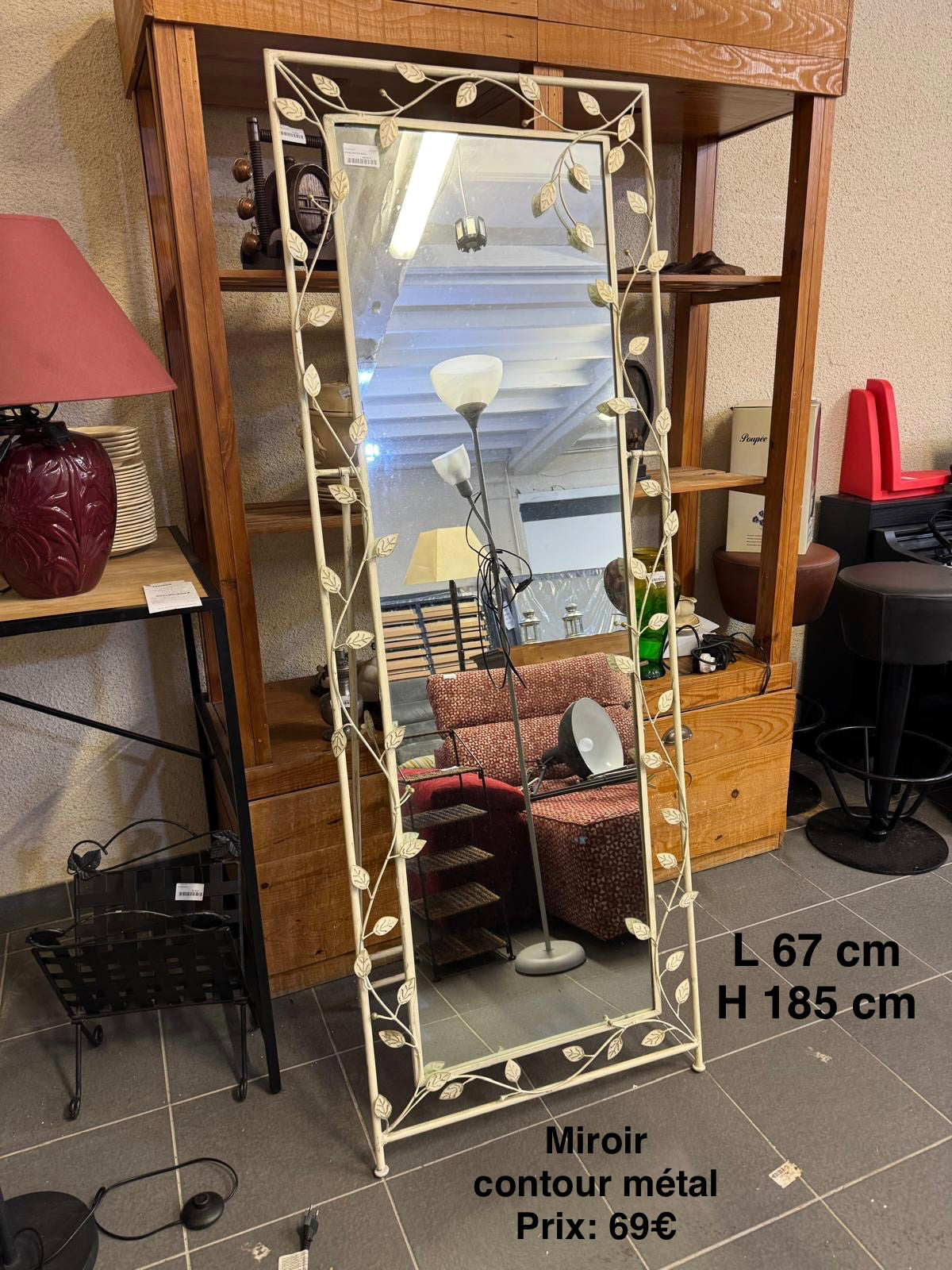 Miroir contour métal 068184