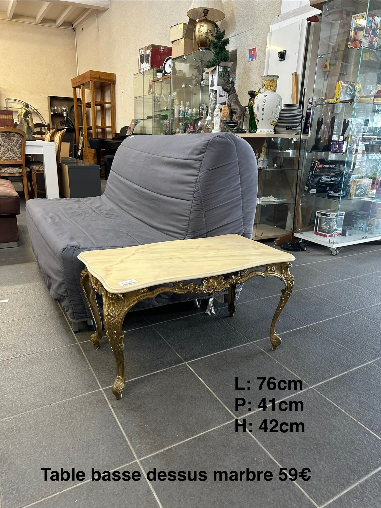 Table dessus marbre 064586