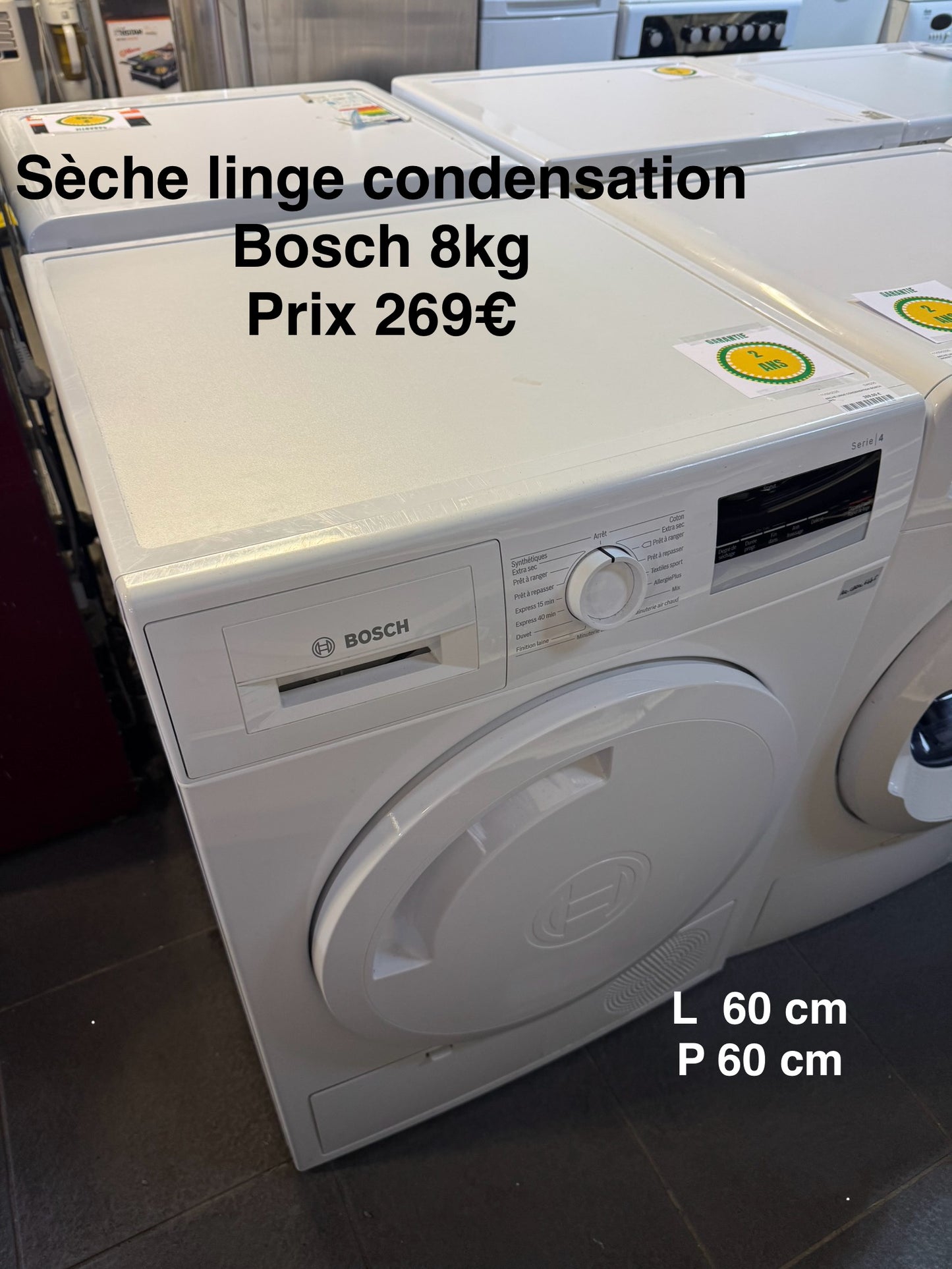 Sèche linge condensation Bosch 8kg 048295