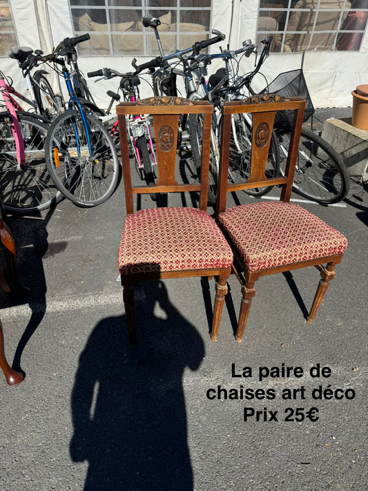 La paire de chaises art déco 068170