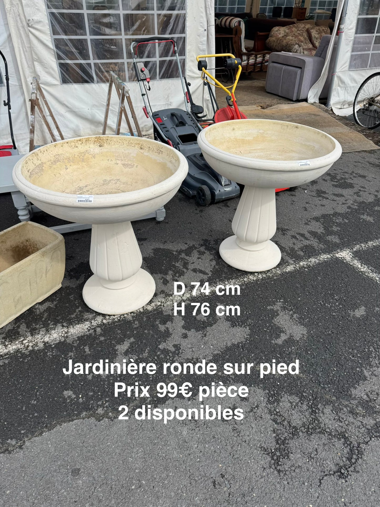 Jardinière ronde sur pied 065154