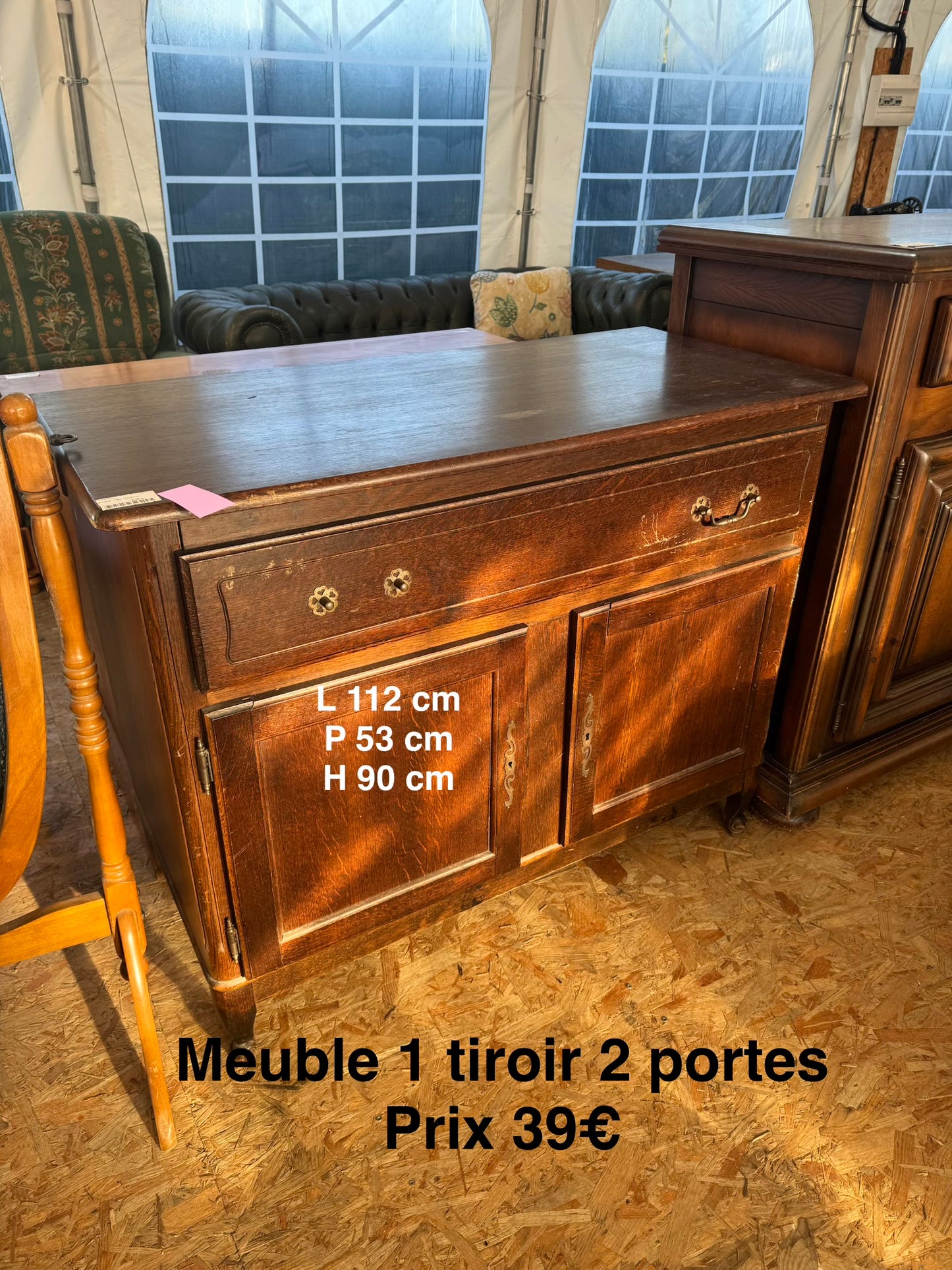 Meuble 1 tiroir 2 portes 047719