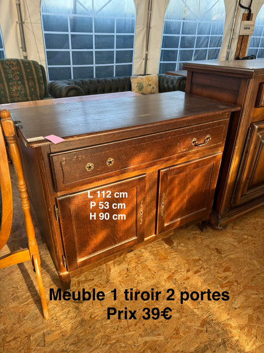 Meuble 1 tiroir 2 portes 047719