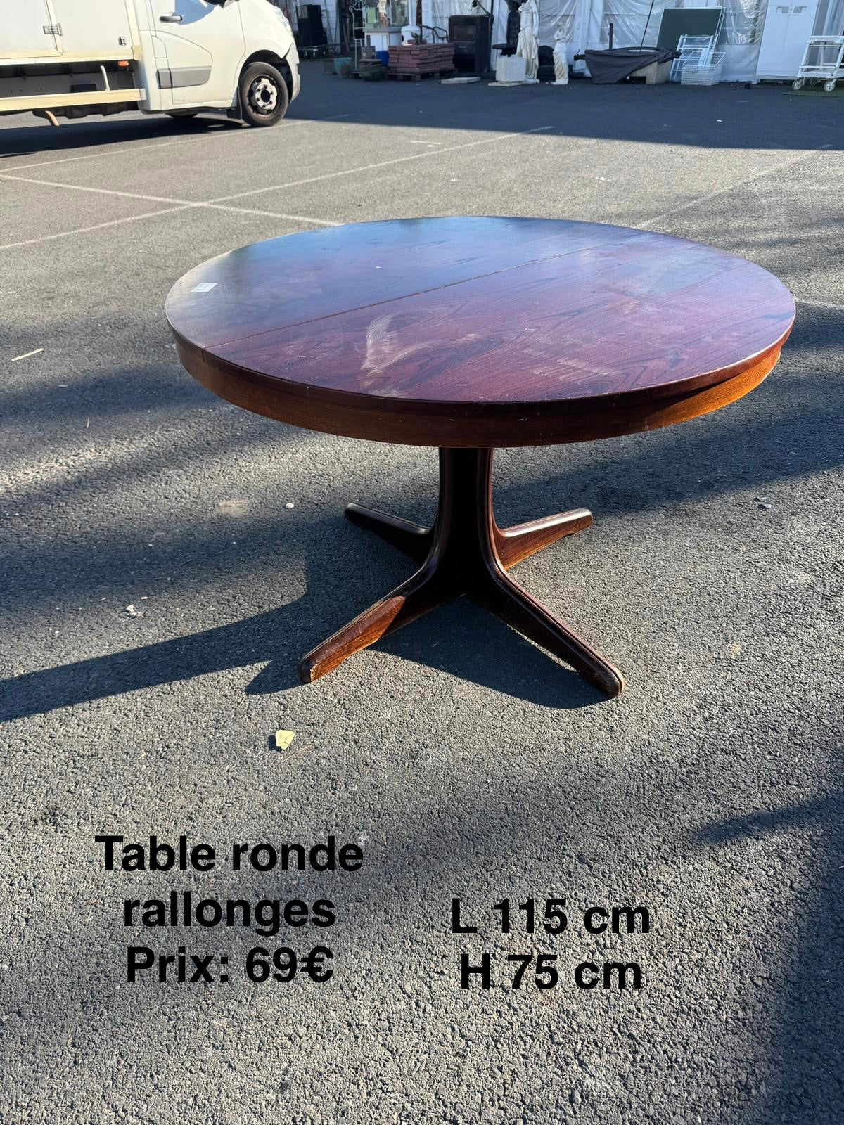 Table ronde rallonges 068220