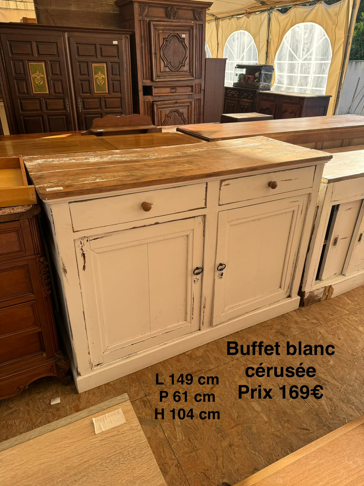 Buffet blanc cérusée 068562