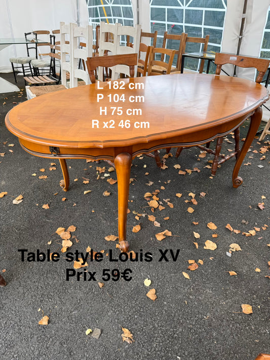 Table style Louis XV + rallonges 050900