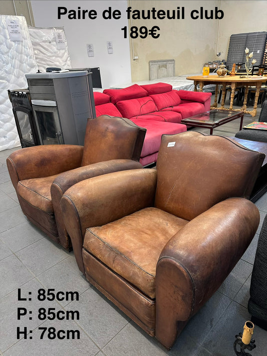 paire de fauteuil club 056904