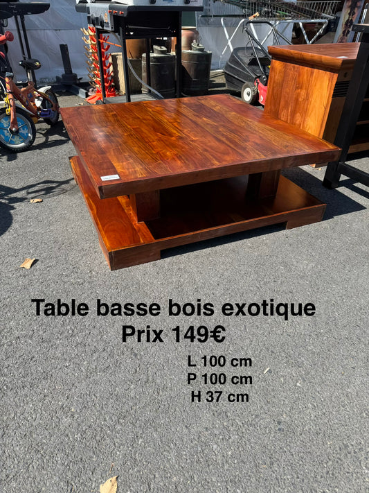 Table basse bois exotique 060559