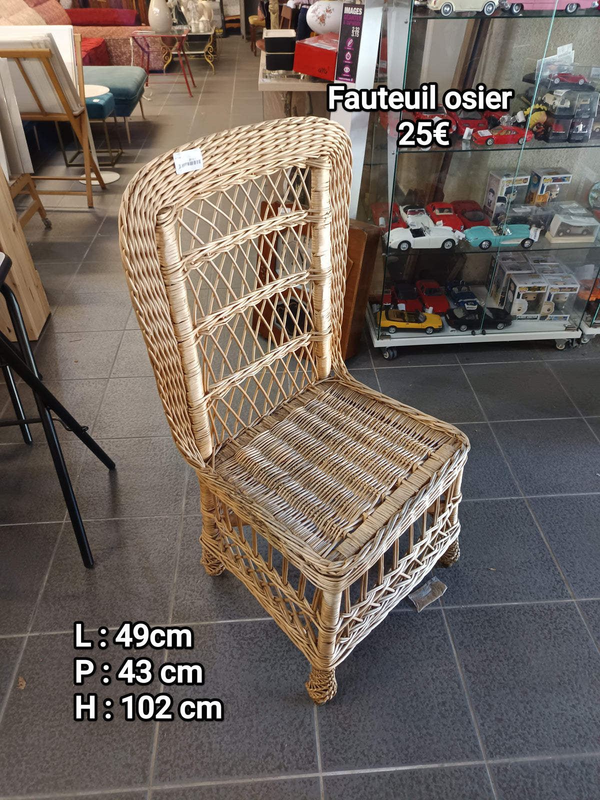 Fauteuil osier 069421