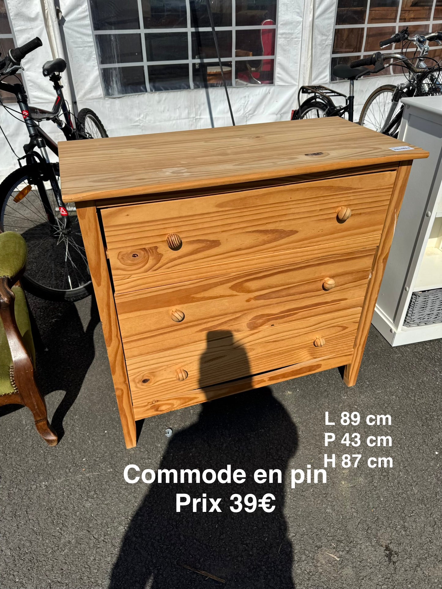 Commode en pin 058933