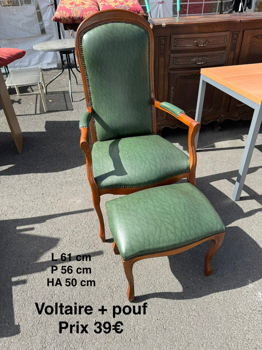 Voltaire + pouf 060639