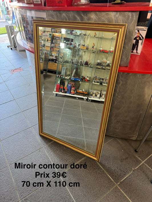 Miroir contour doré 069006
