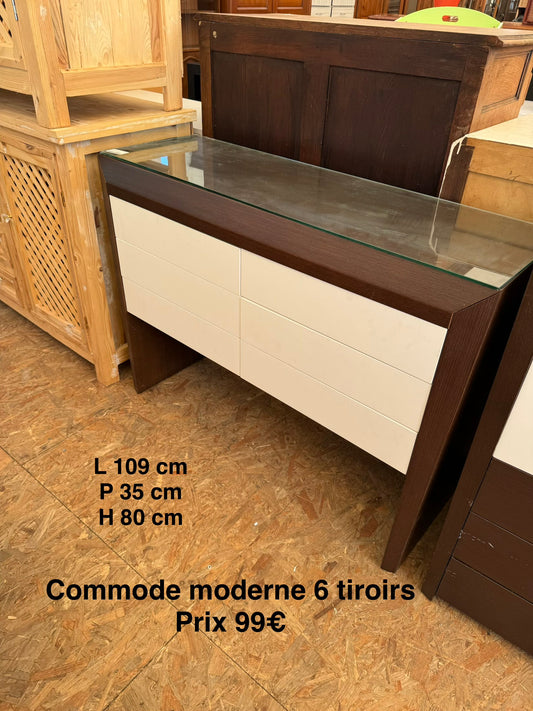 Commode moderne 6 tiroirs 065961