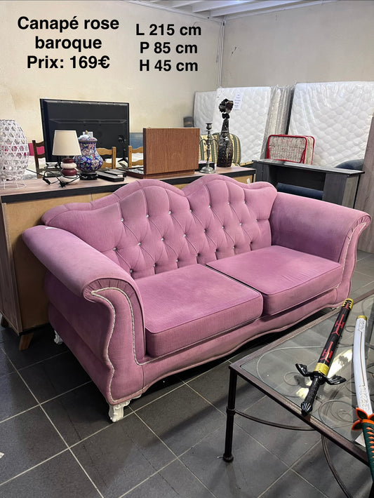 Canapé rose baroque 067156