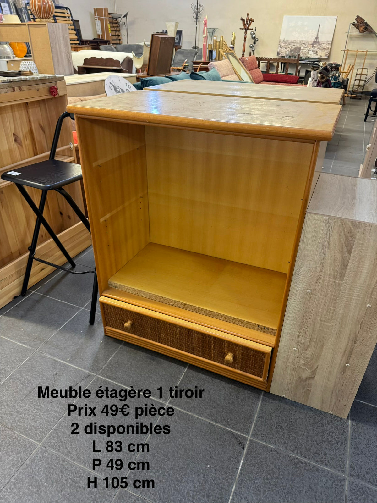 Meuble étagère 1 tiroir 069070