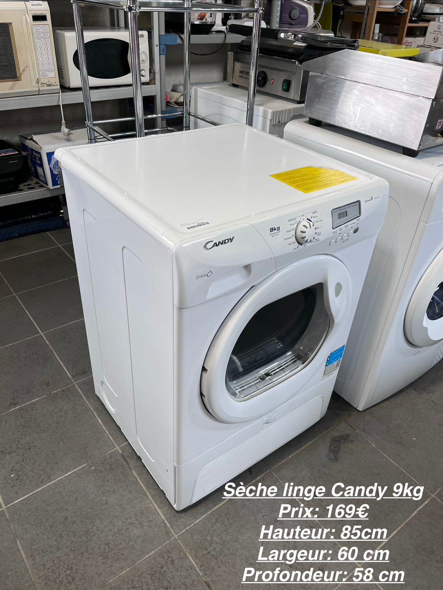 Sèche linge Candy 9kg 061911